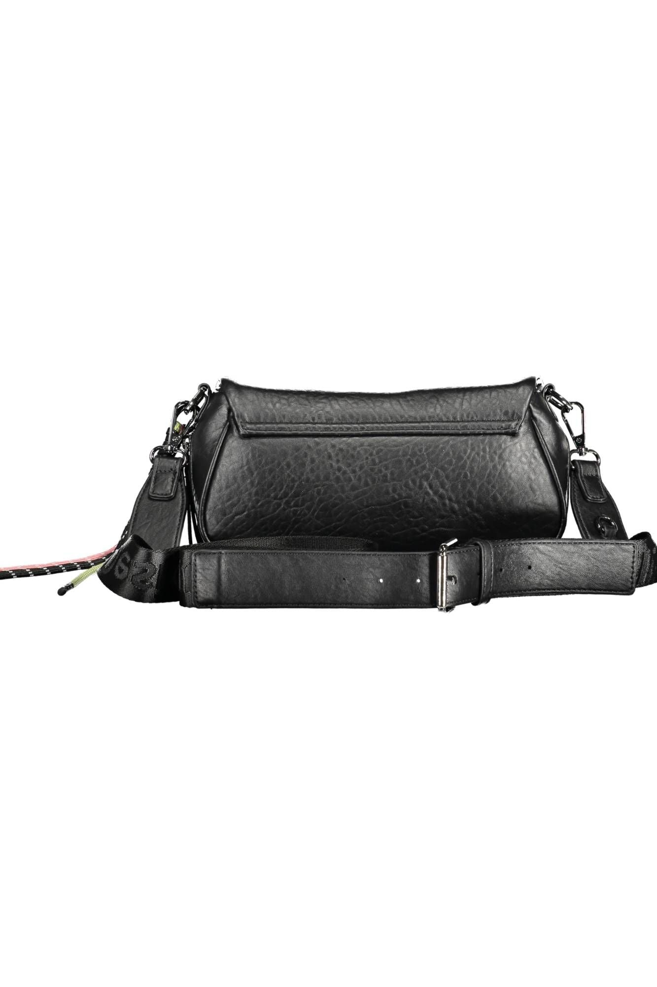 Desigual Chic Expandable Black Handbag with Unique Contrasts