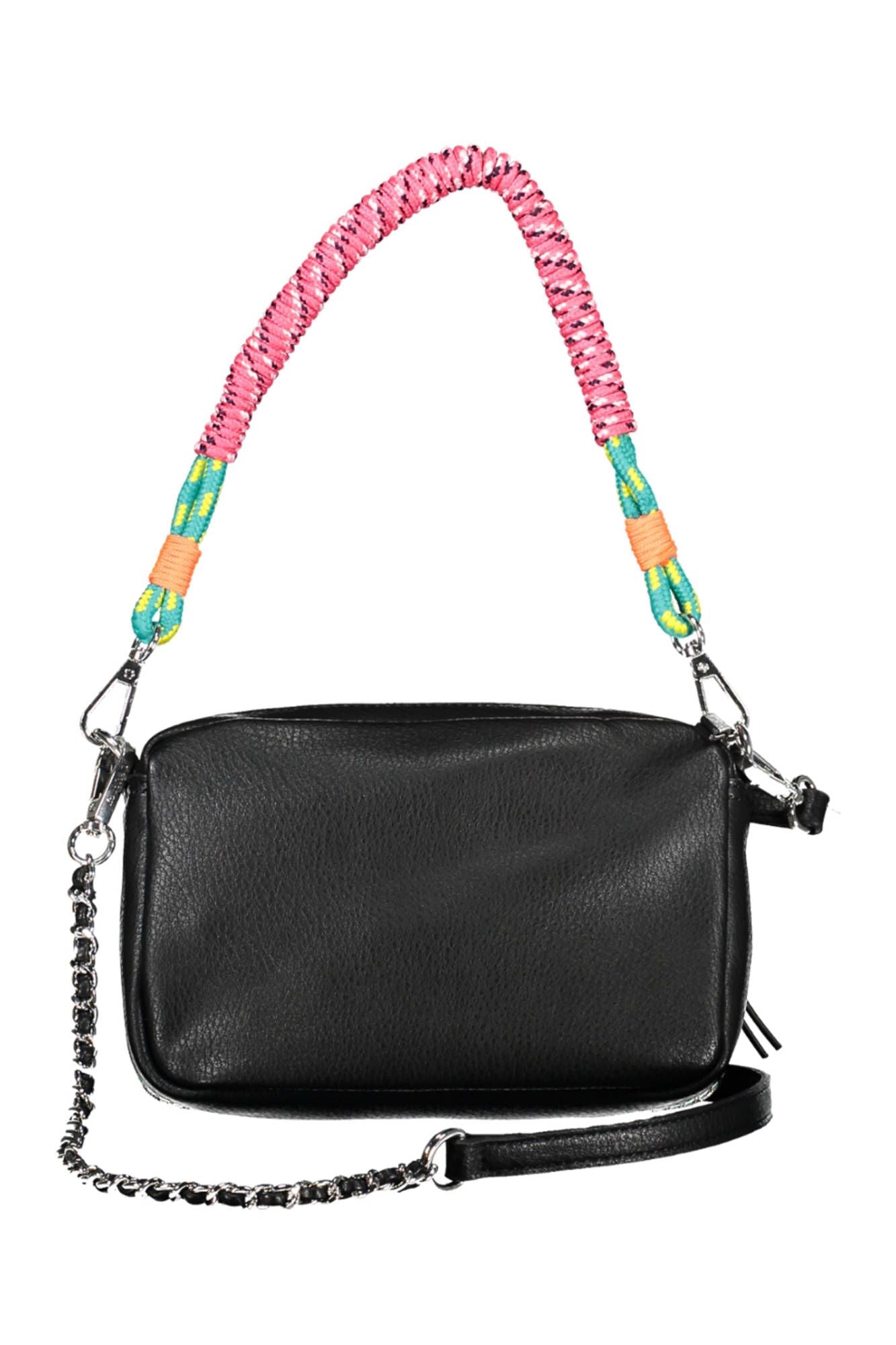 Desigual Chic Embroidered Black Shoulder Bag