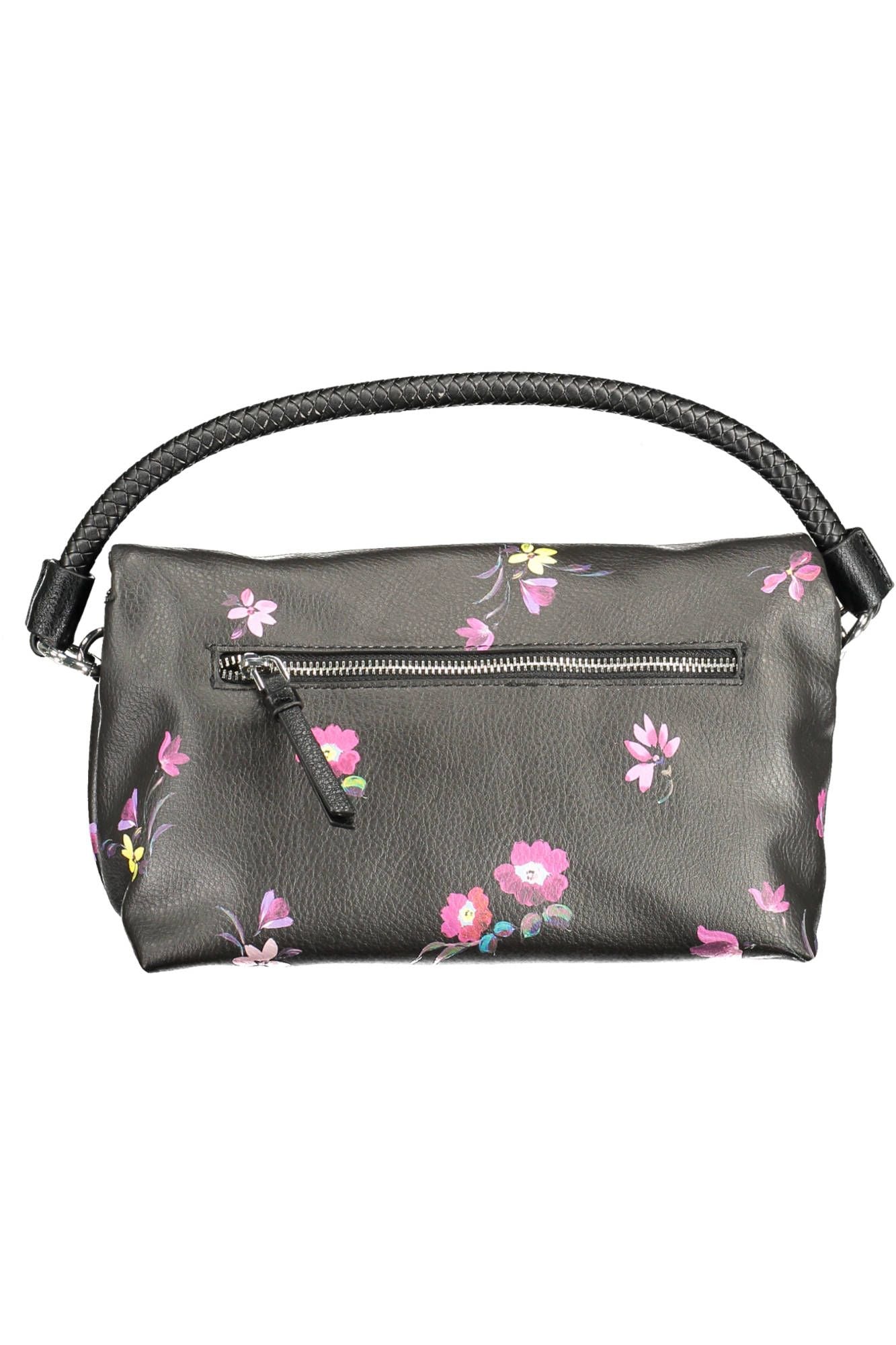 Desigual Chic Black Handbag with Contrasting Details