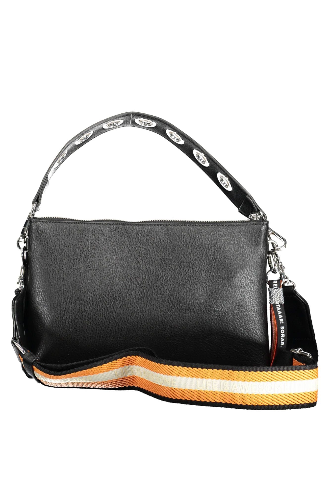 Desigual Chic Black Contrasting Details Handbag