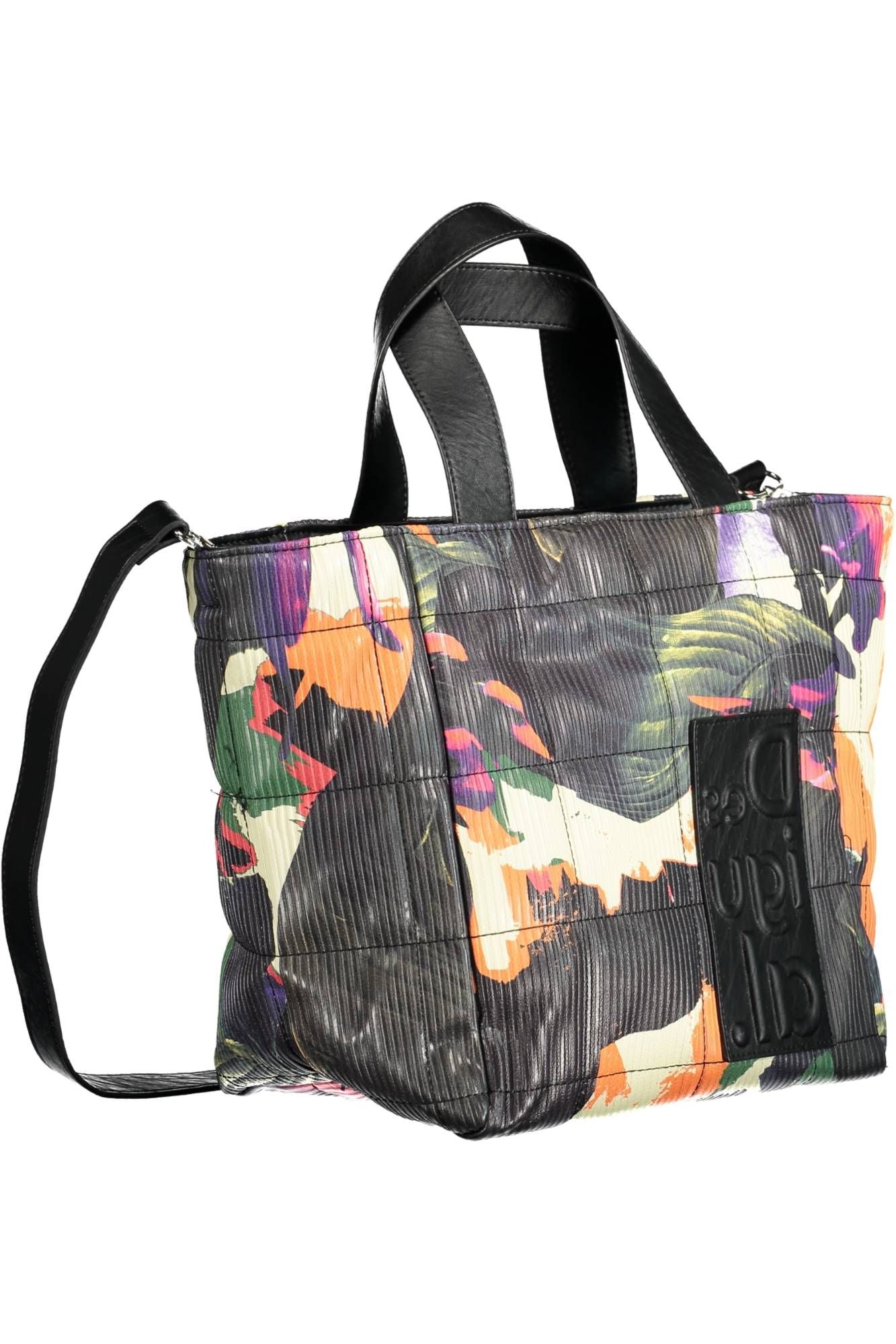 Desigual Chic Contrasting Details Black Handbag