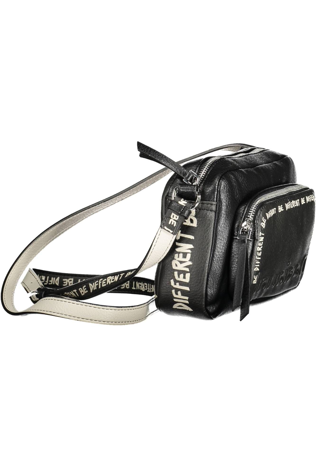 Desigual Chic Black Contrasting Detail Shoulder Bag