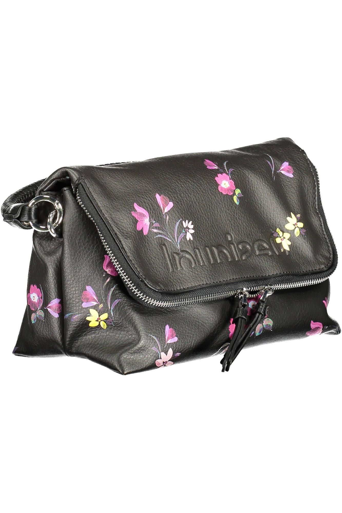 Desigual Chic Black Handbag with Contrasting Details