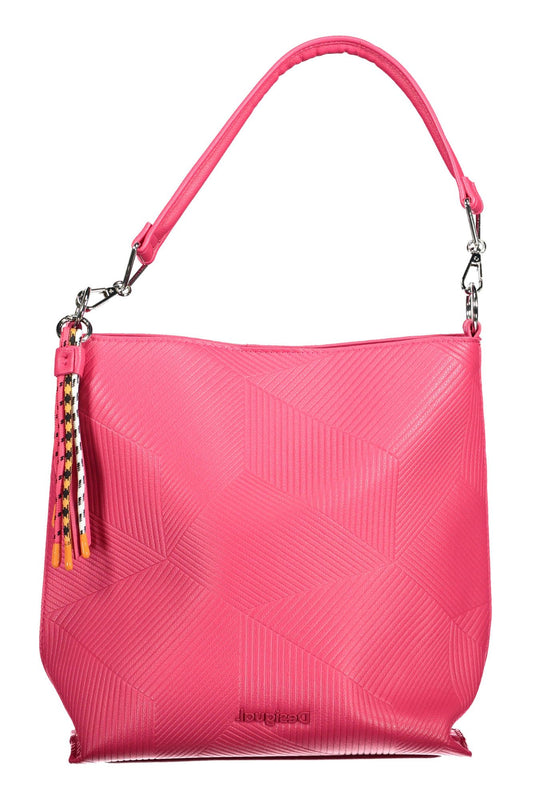 Desigual Vibrant Pink Convertible Handbag