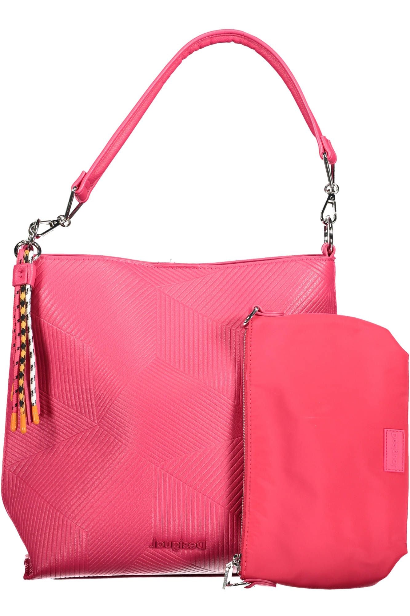 Desigual Vibrant Pink Convertible Handbag