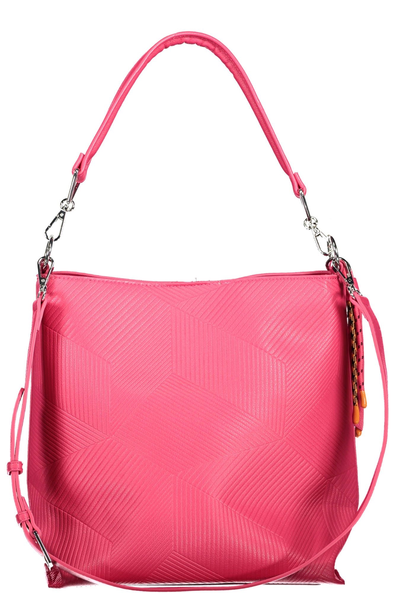 Desigual Vibrant Pink Convertible Handbag