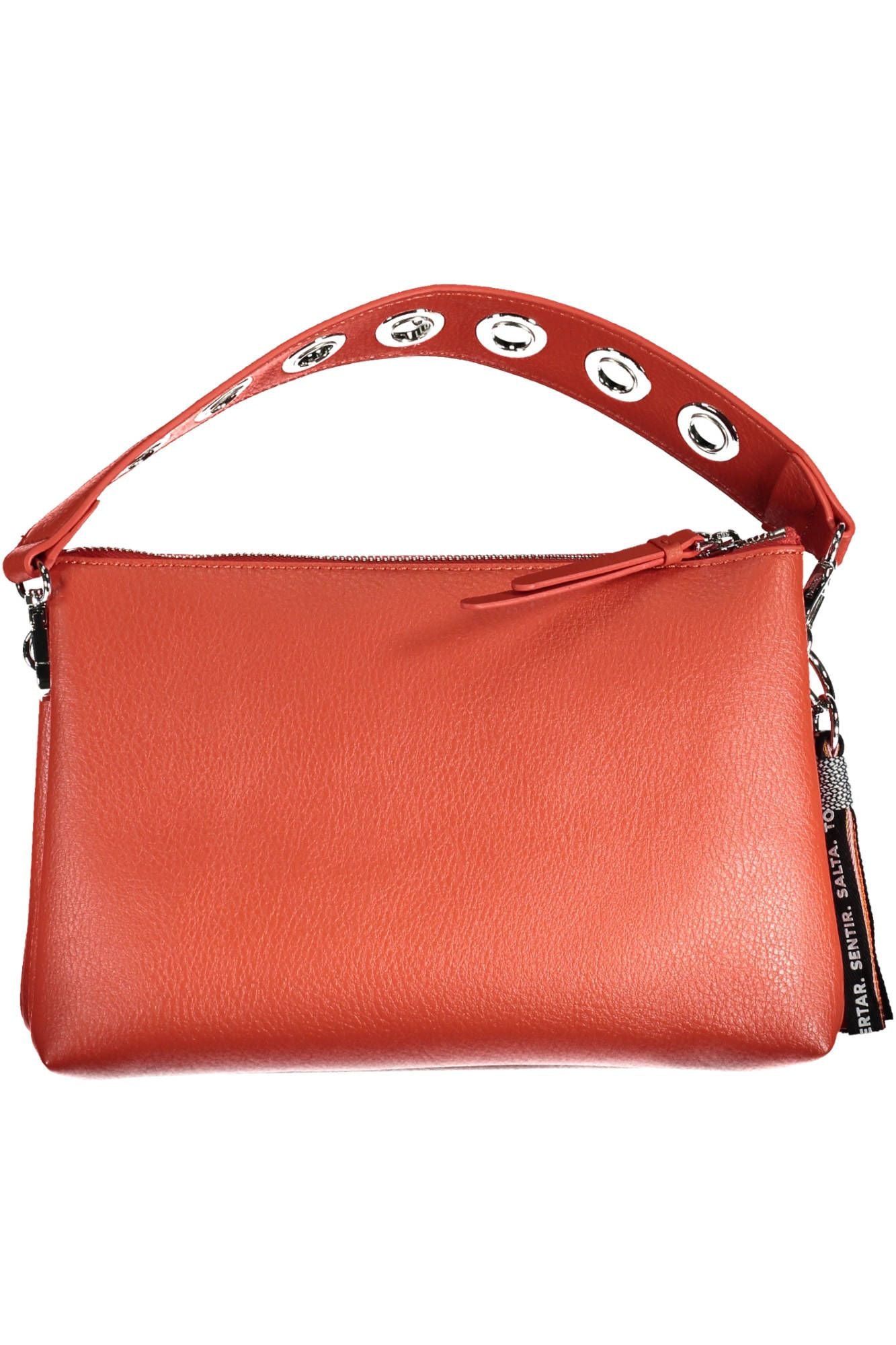 Desigual Vibrant Red Polyurethane Handbag With Logo Detail