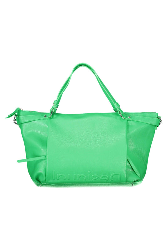 Desigual Chic Green Handbag with Versatile Handles