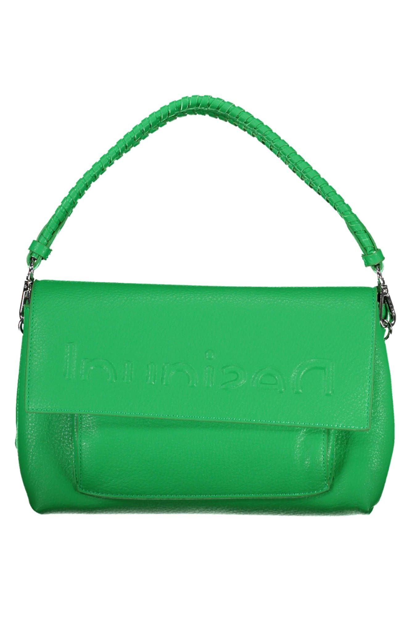 Desigual Chic Green Convertible Handbag With Versatile Straps