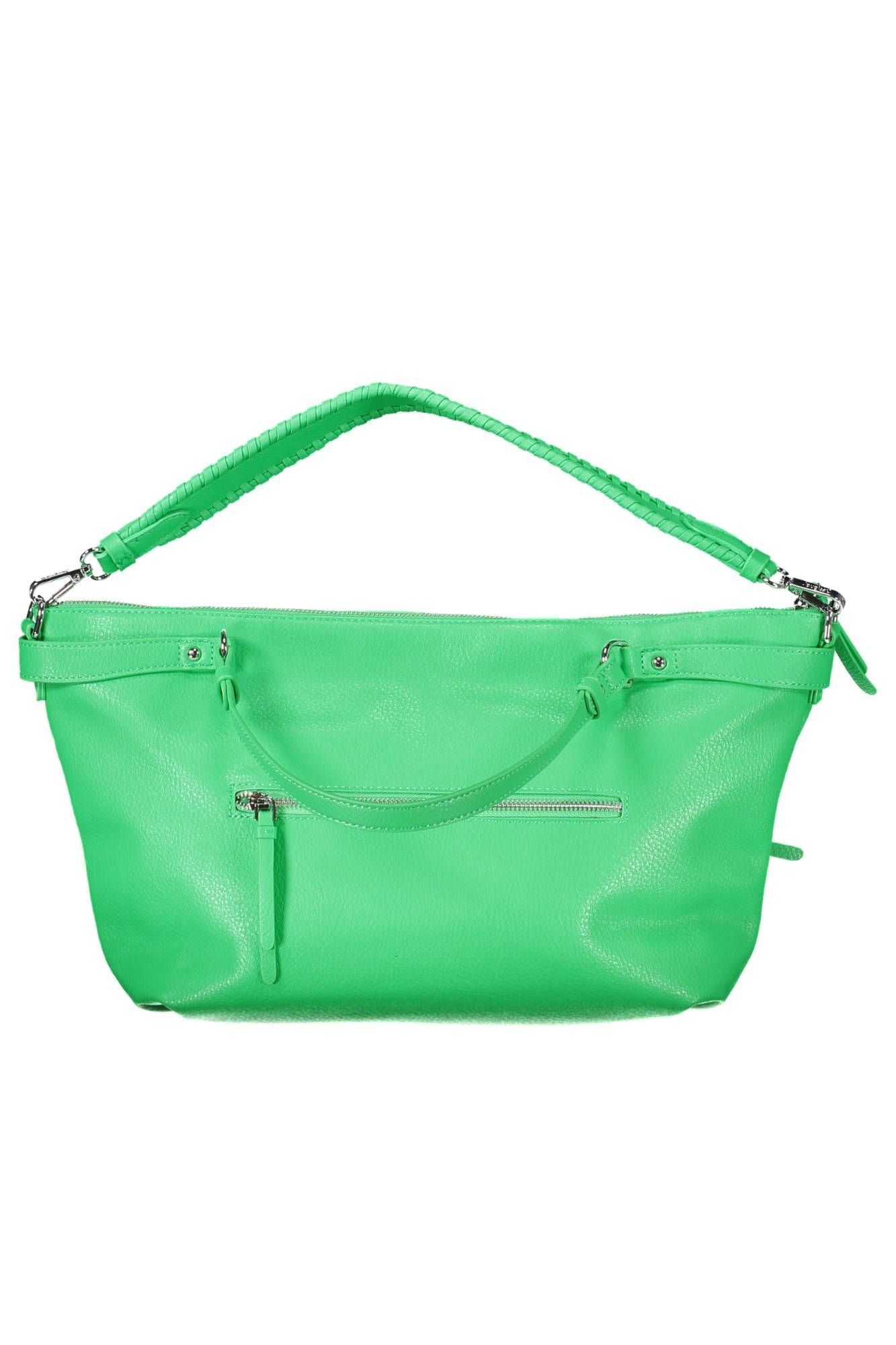 Desigual Chic Green Handbag with Versatile Handles