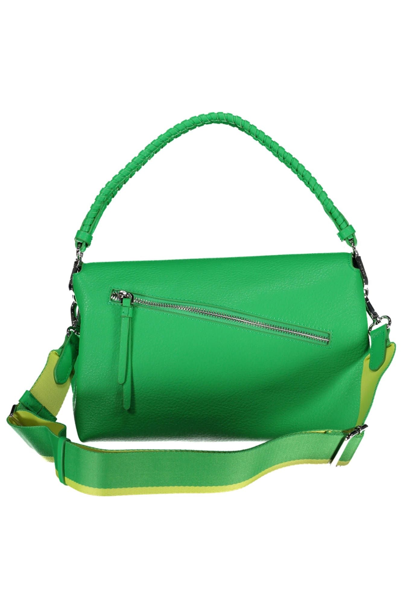 Desigual Chic Green Convertible Handbag With Versatile Straps