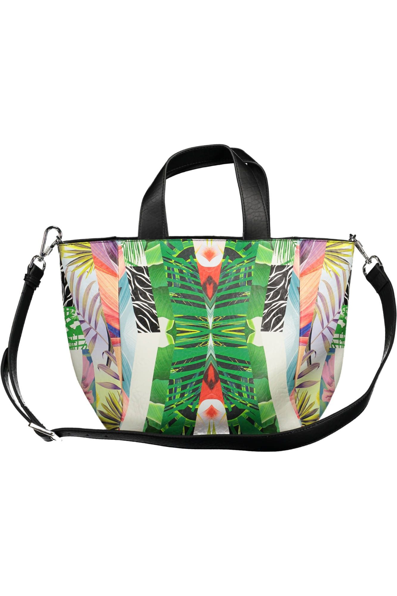 Desigual Chic Green Handbag with Versatile Straps