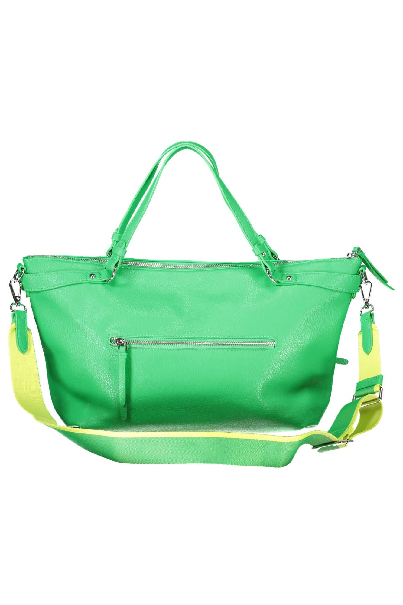 Desigual Chic Green Handbag with Versatile Handles