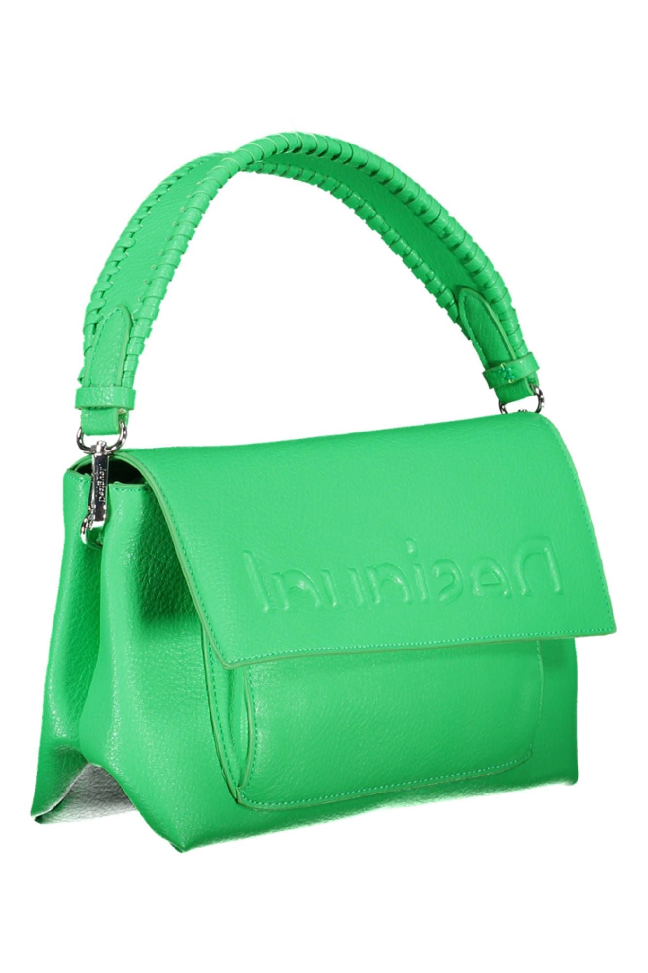 Desigual Chic Green Convertible Handbag With Versatile Straps