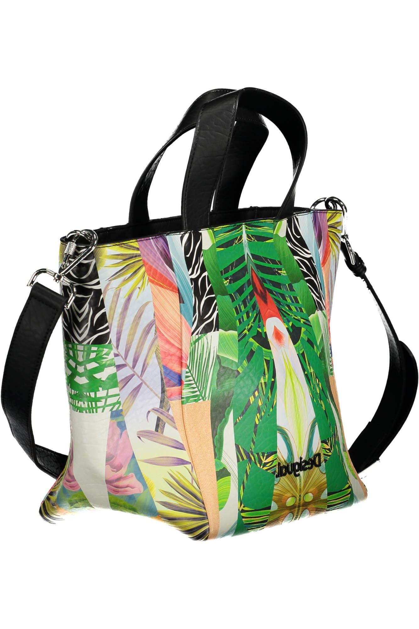 Desigual Chic Green Handbag with Versatile Straps