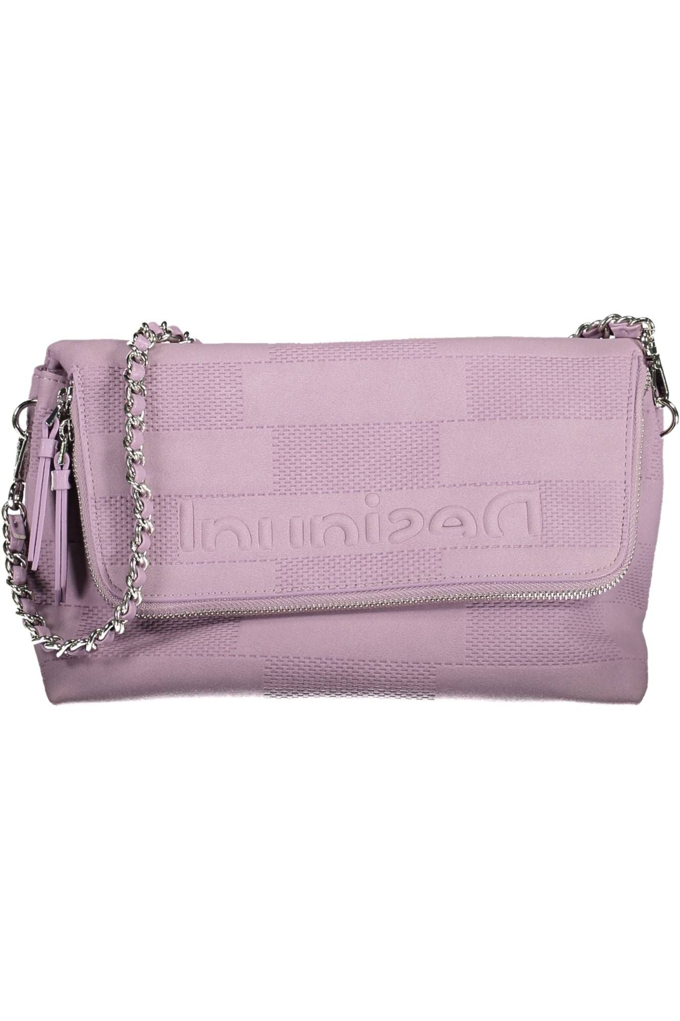 Desigual Elegant Purple Handbag with Versatile Straps