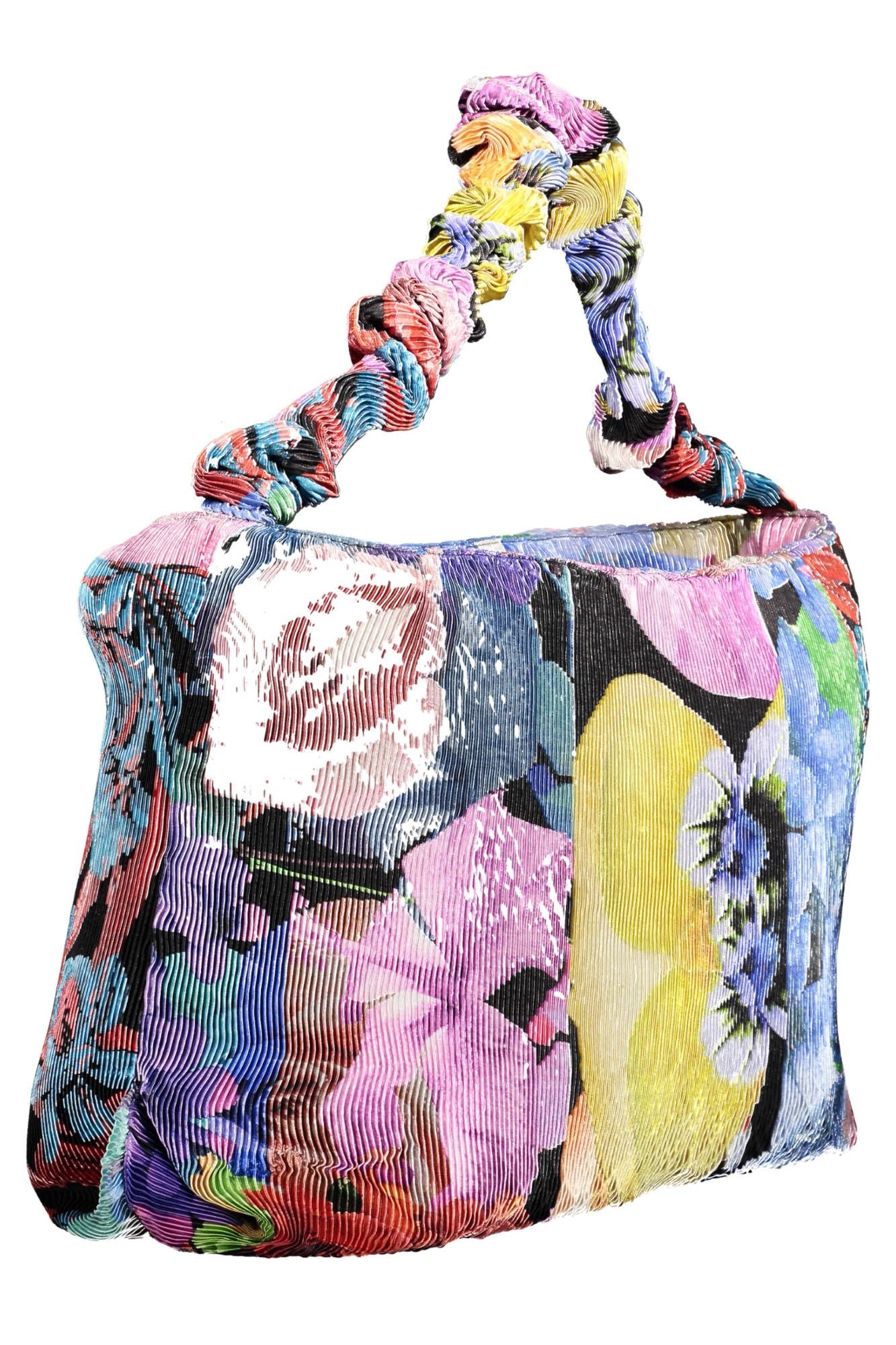 Desigual Chic Purple Cotton Shoulder Bag with Logo Detail