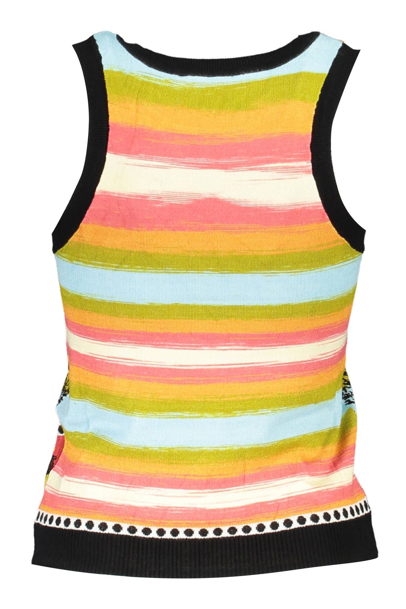 Desigual Chic Contrasting Tank Top with Logo Accent