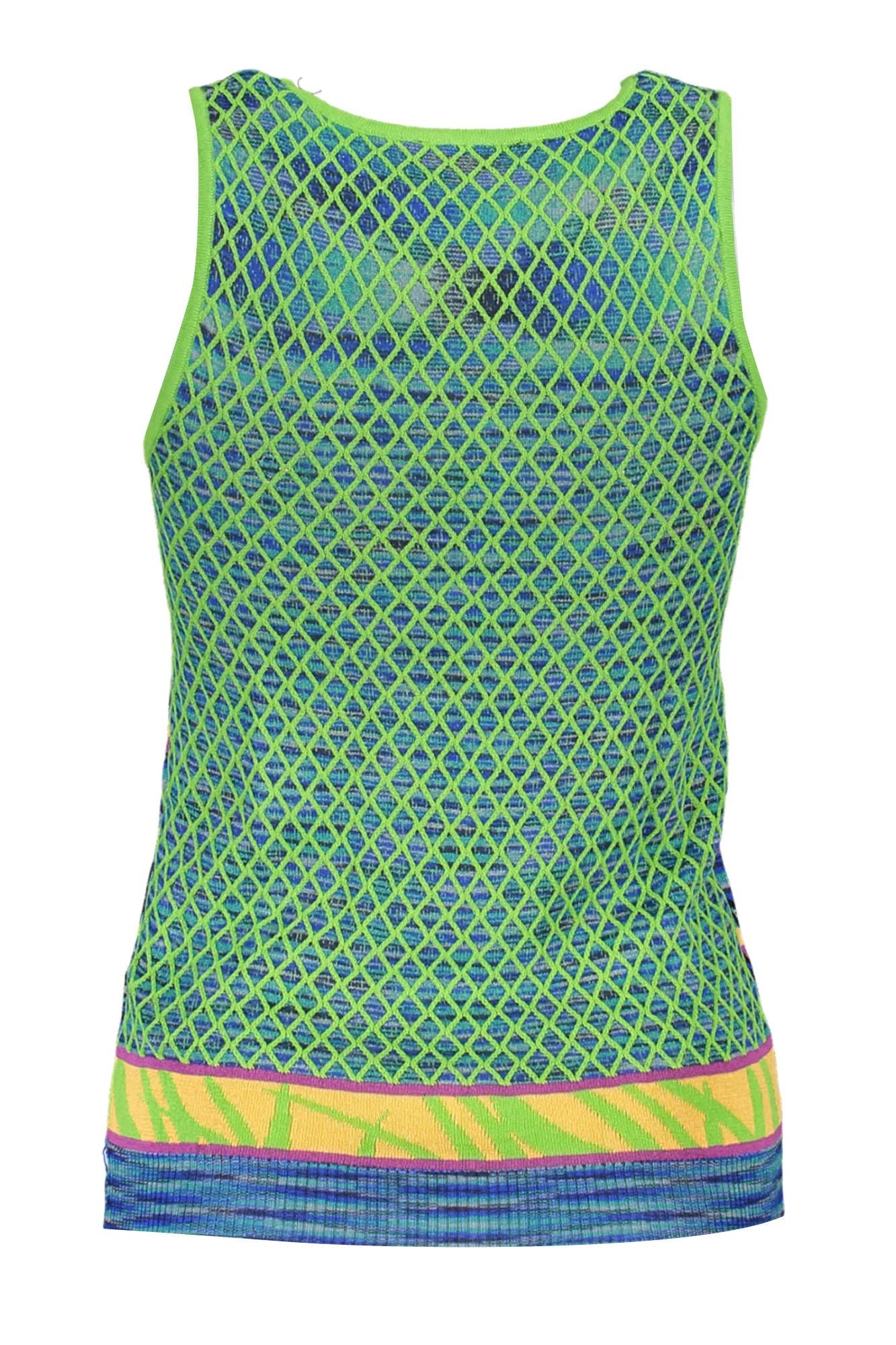 Desigual Vibrant Green Contrasting Tank Top