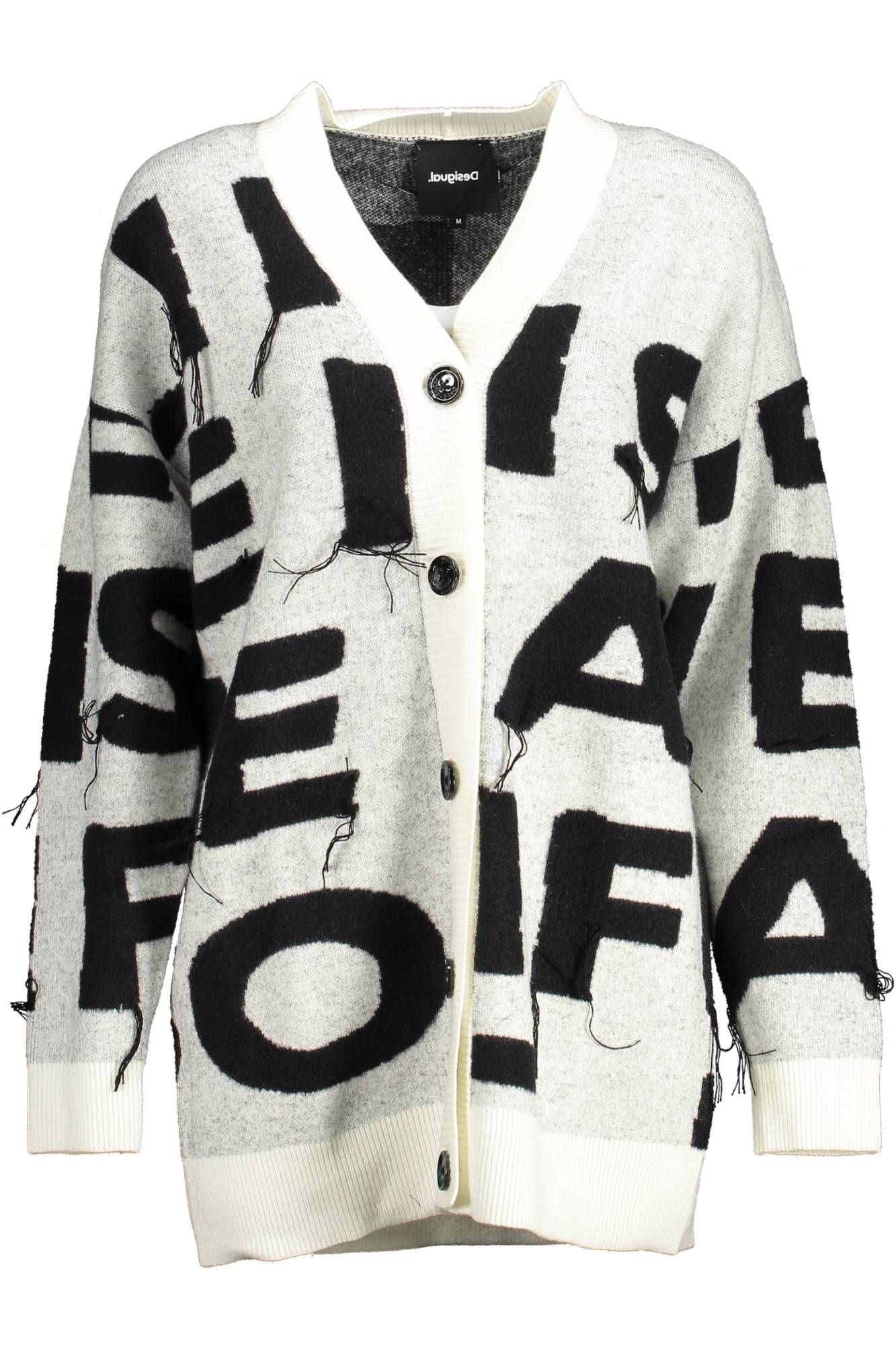 Desigual Elegant Contrast Detail Cardigan