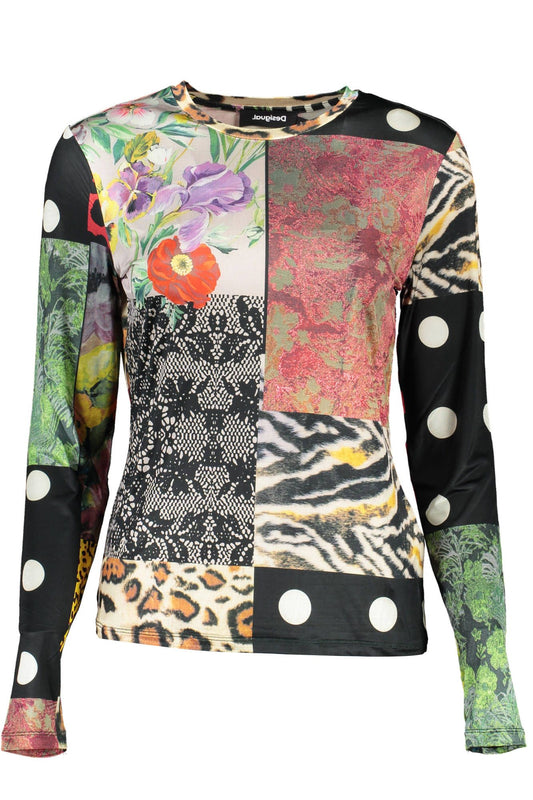 Desigual Chic Black Round Neck Long-Sleeved Shirt