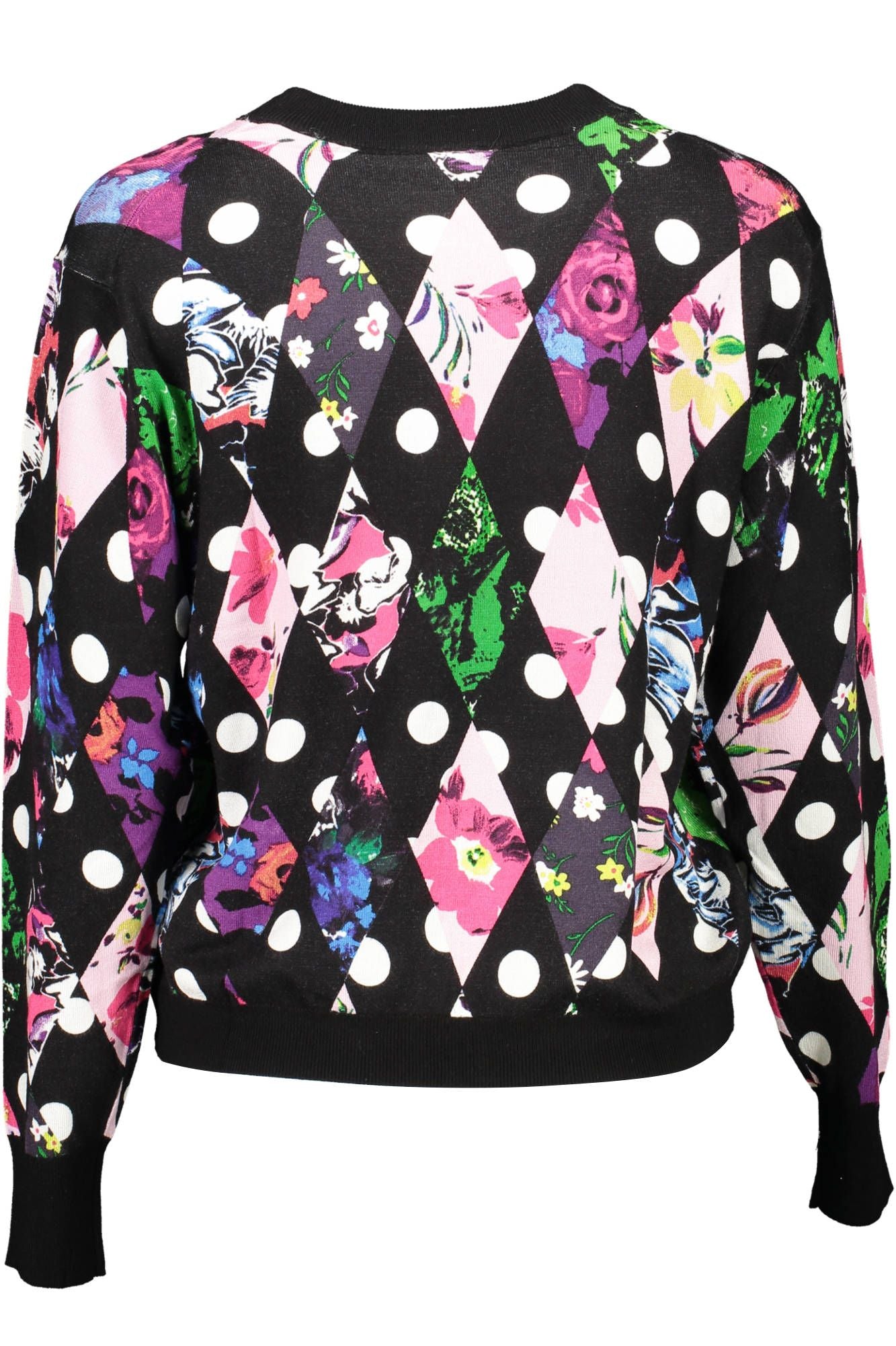 Desigual Chic Black Long-Sleeve Logo Top