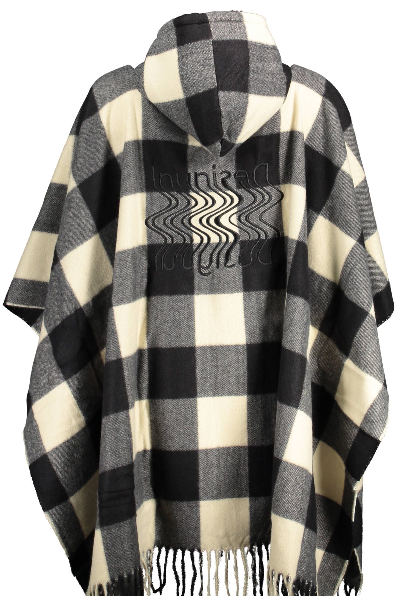 Desigual Chic Hooded Poncho with Contrasting Details