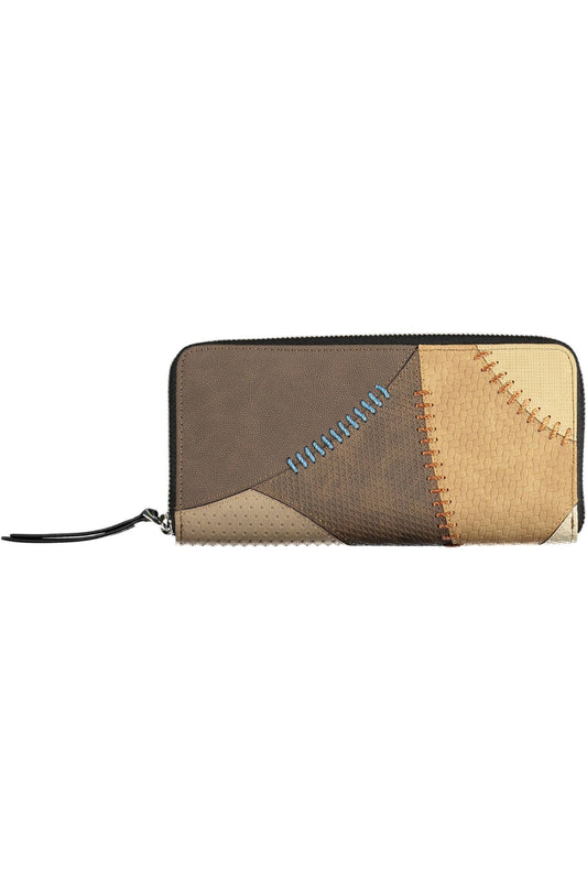 Desigual Chic Beige Tri-Compartment Wallet