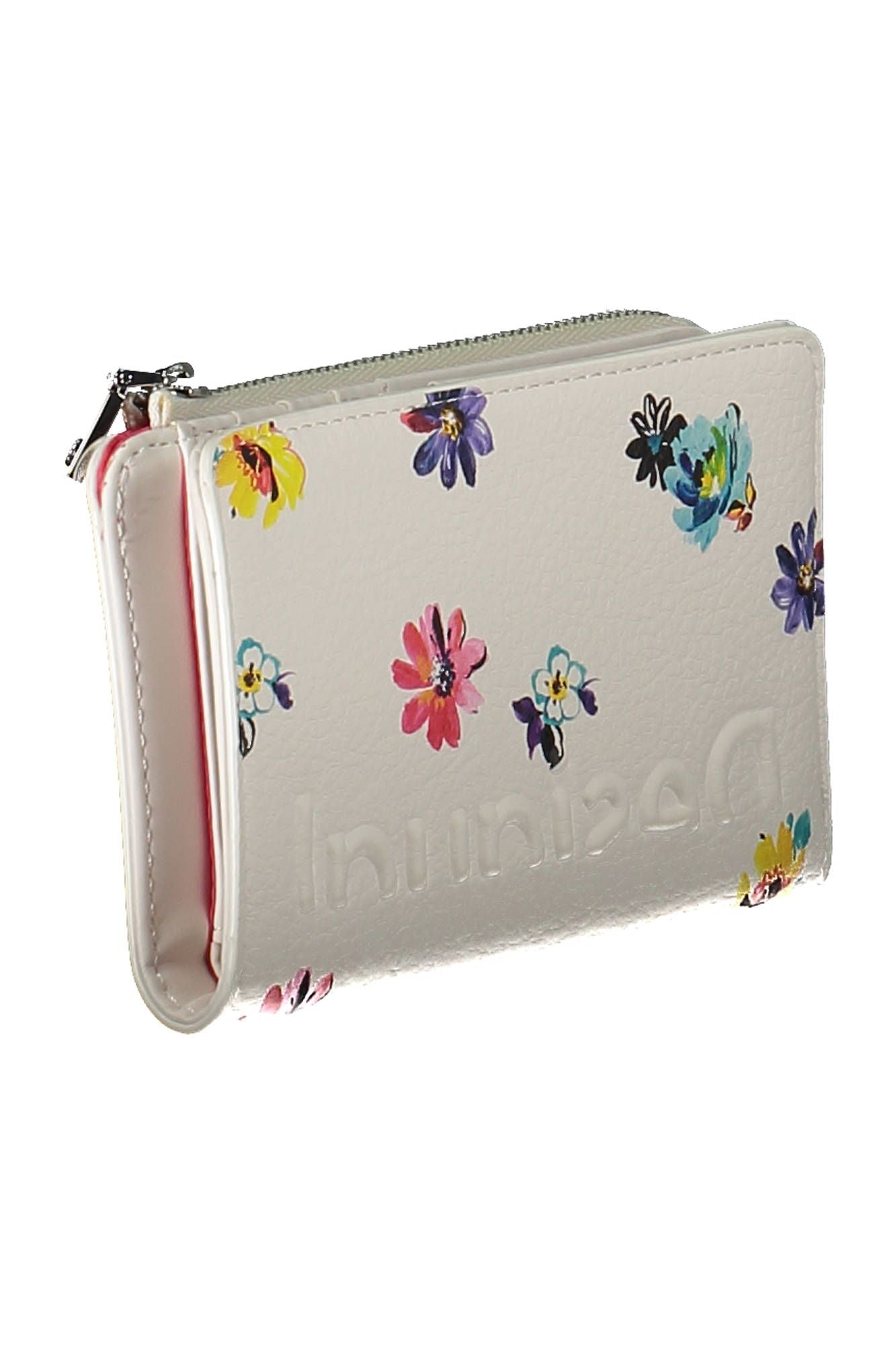 Desigual Chic White Tri-Compartment Ladies' Wallet