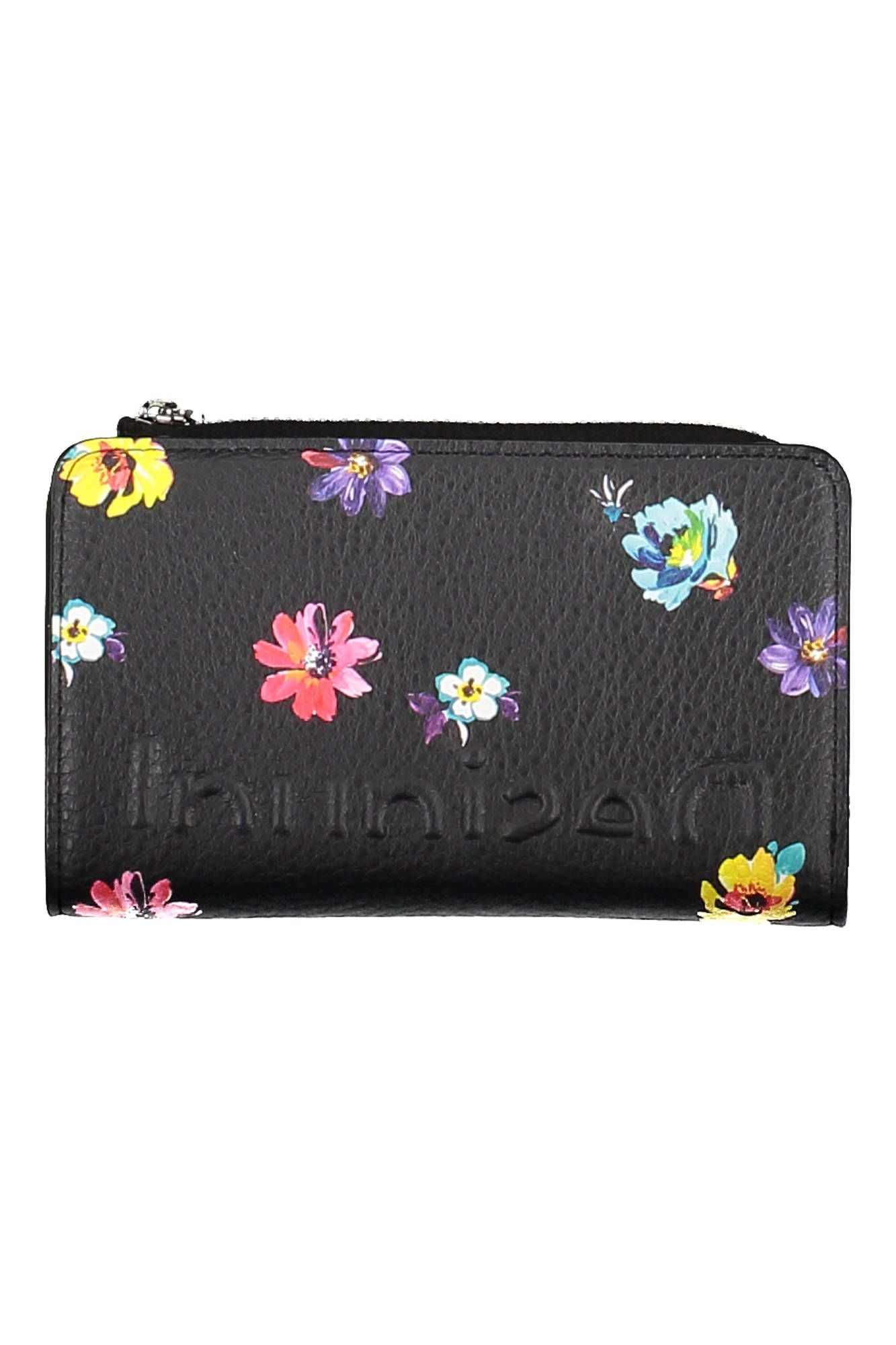 Desigual Elegant Triple-Compartment Black Wallet