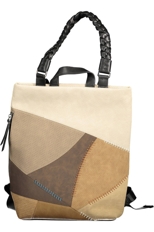 Desigual Chic Beige Everyday Backpack