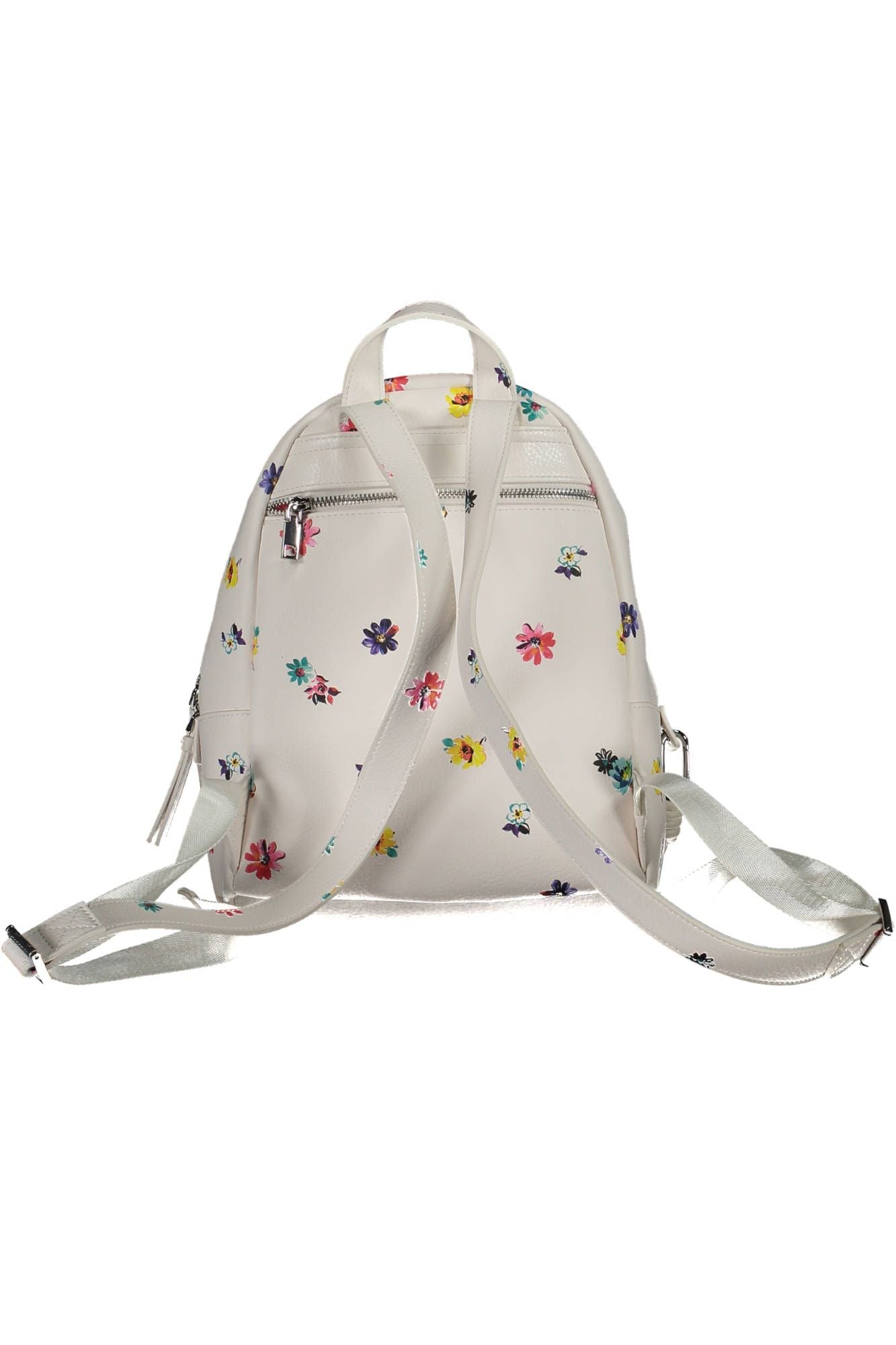 Desigual Chic White Backpack with Contrasting Details