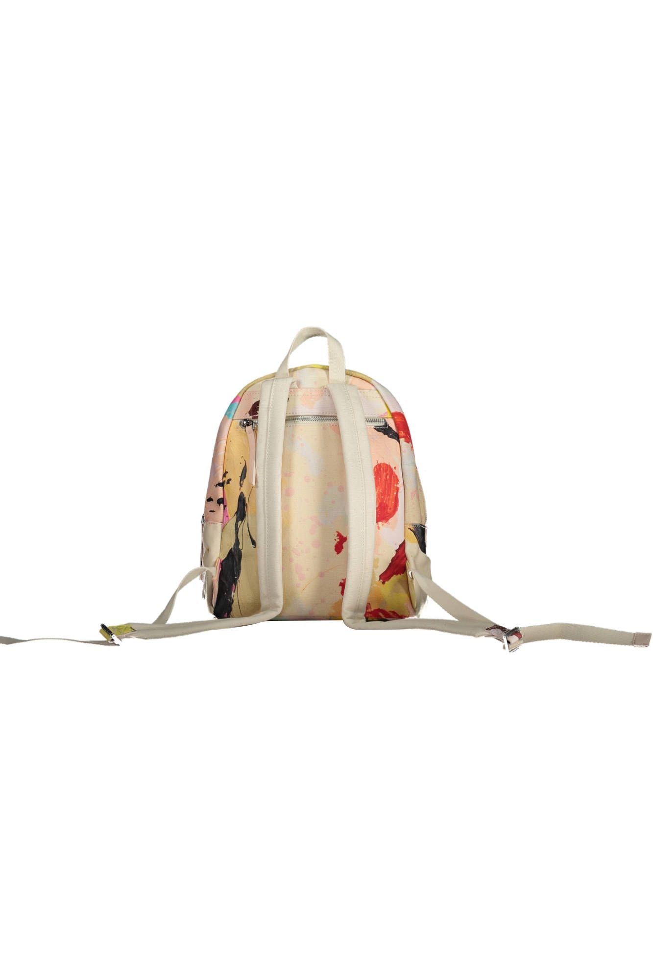 Desigual Chic White Backpack with Contrasting Details