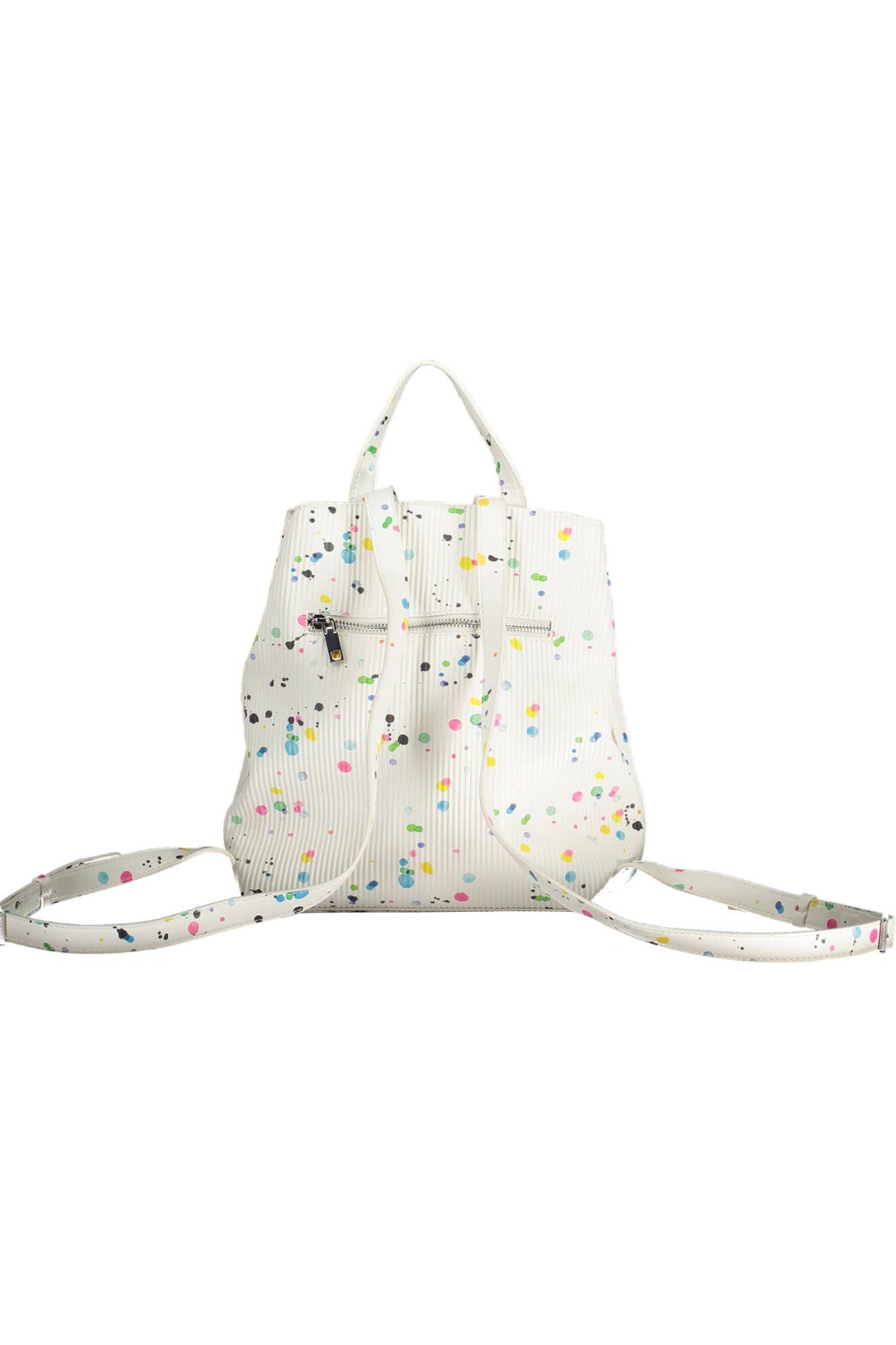 Desigual Chic White Backpack with Contrasting Details