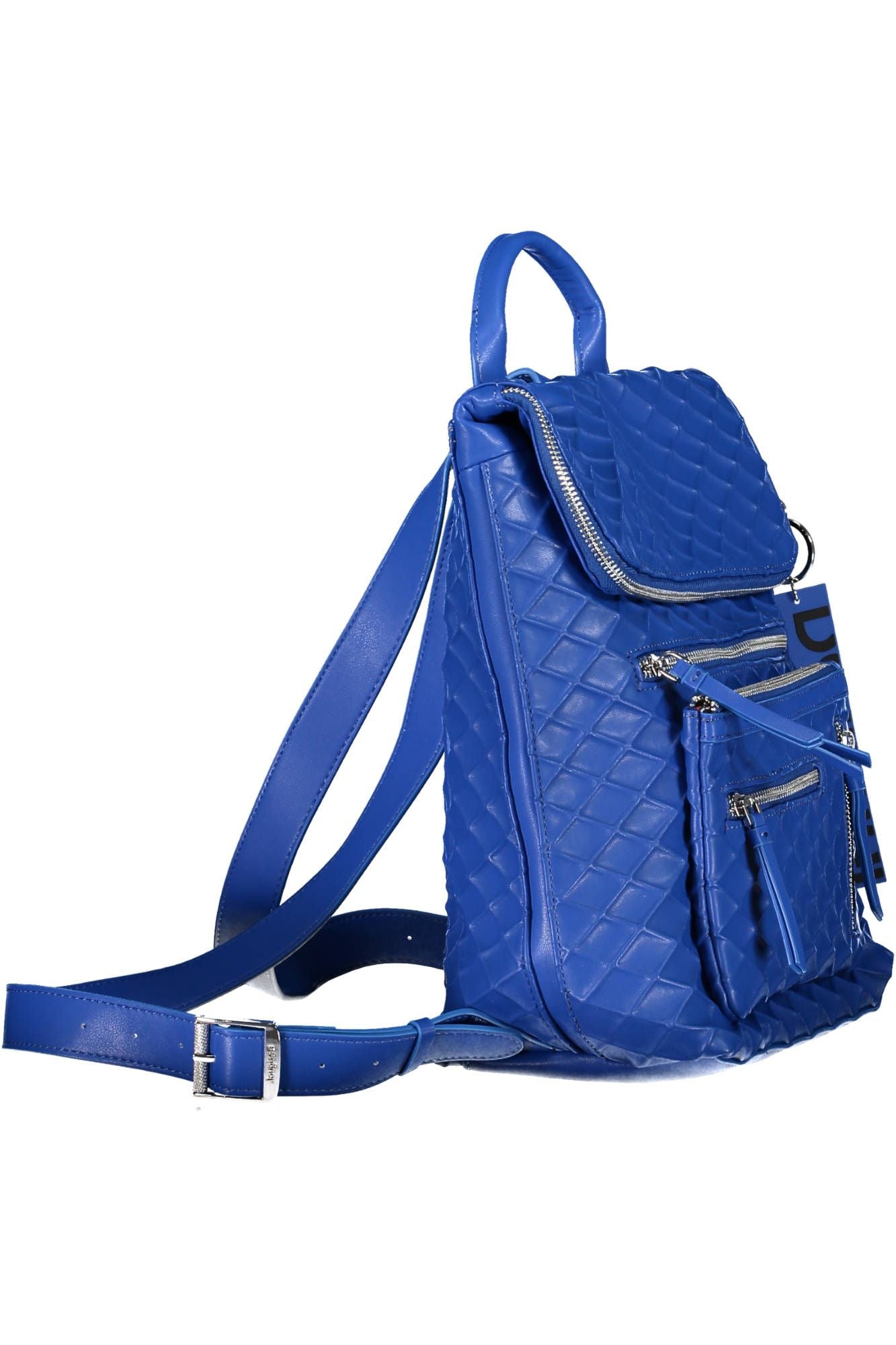 Desigual Chic Blue Polyurethane Backpack with Ample Pockets