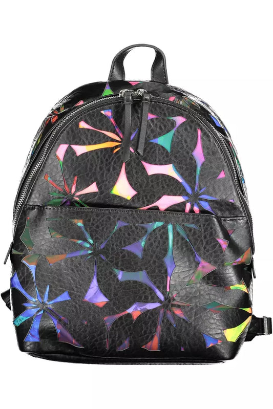 Desigual Chic Black Polyethylene Backpack with Logo Detail