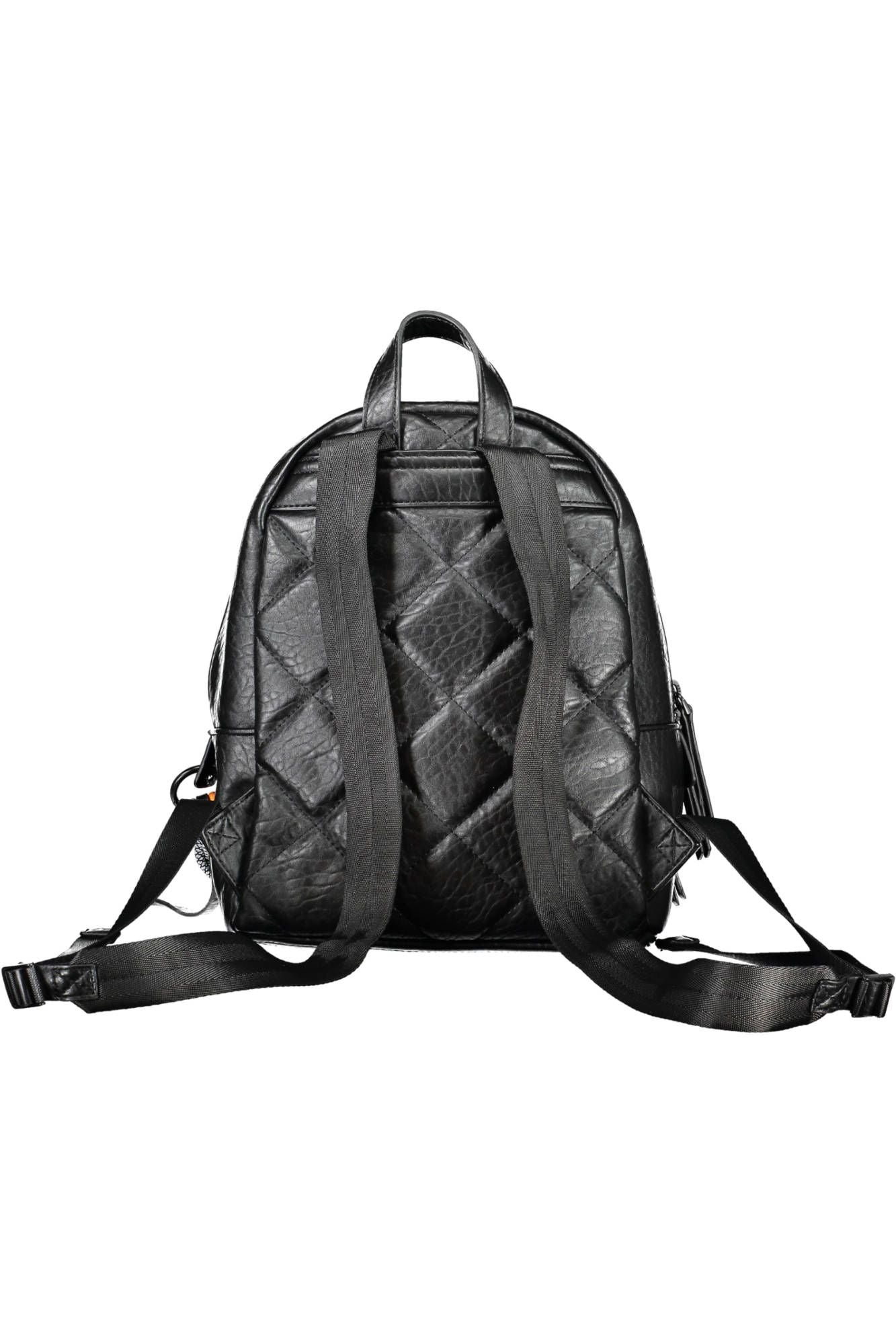 Desigual Embroidered Black Backpack with Contrasting Details