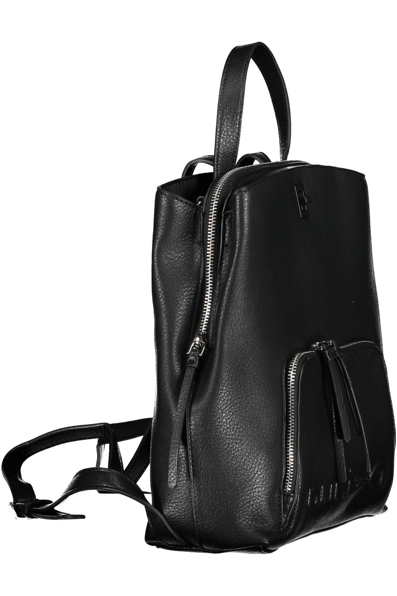 Desigual Elegant Urban Black Backpack with Multifunctional Straps