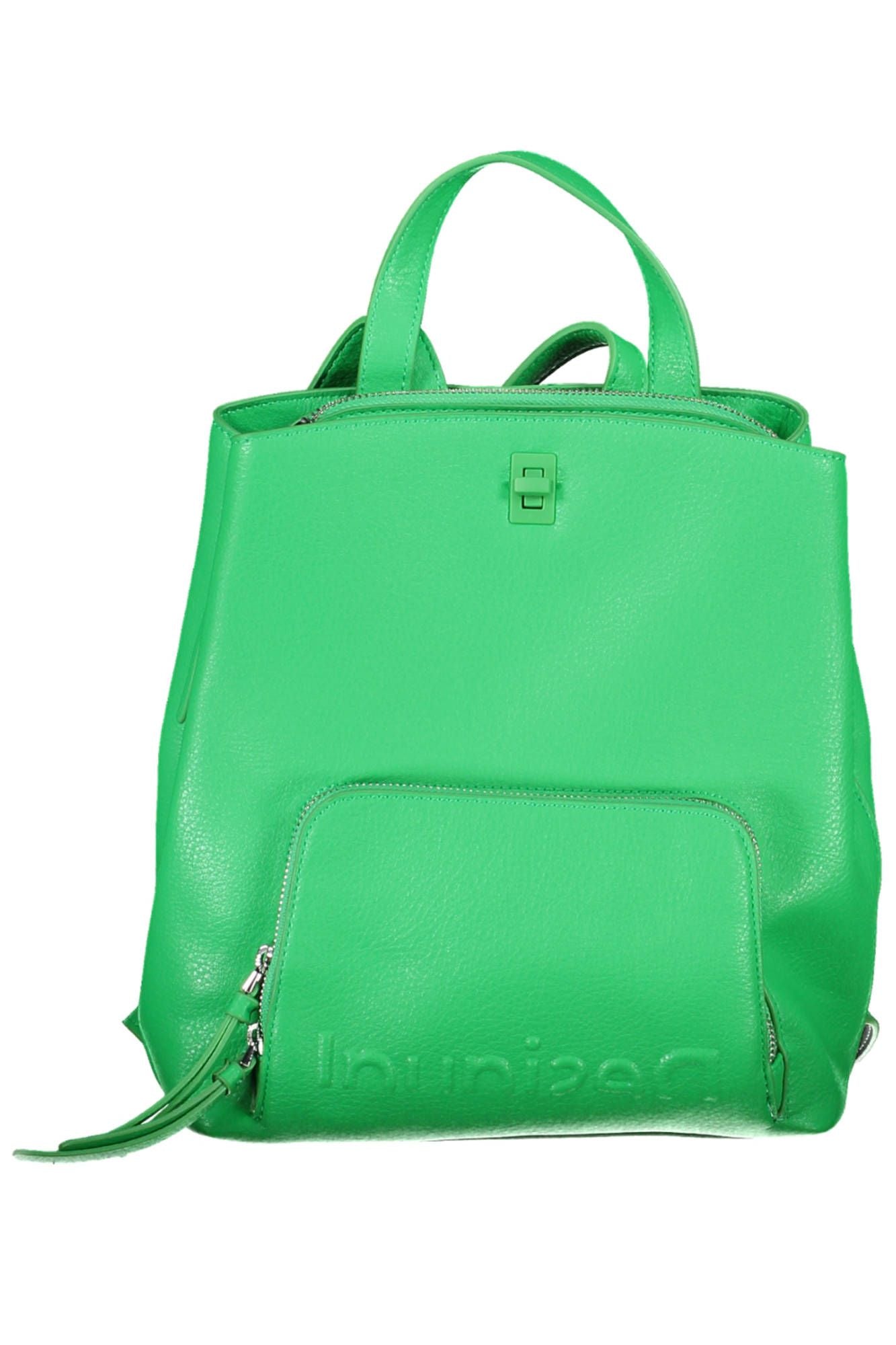 Desigual Chic Green Polyurethane Backpack for Everyday Elegance