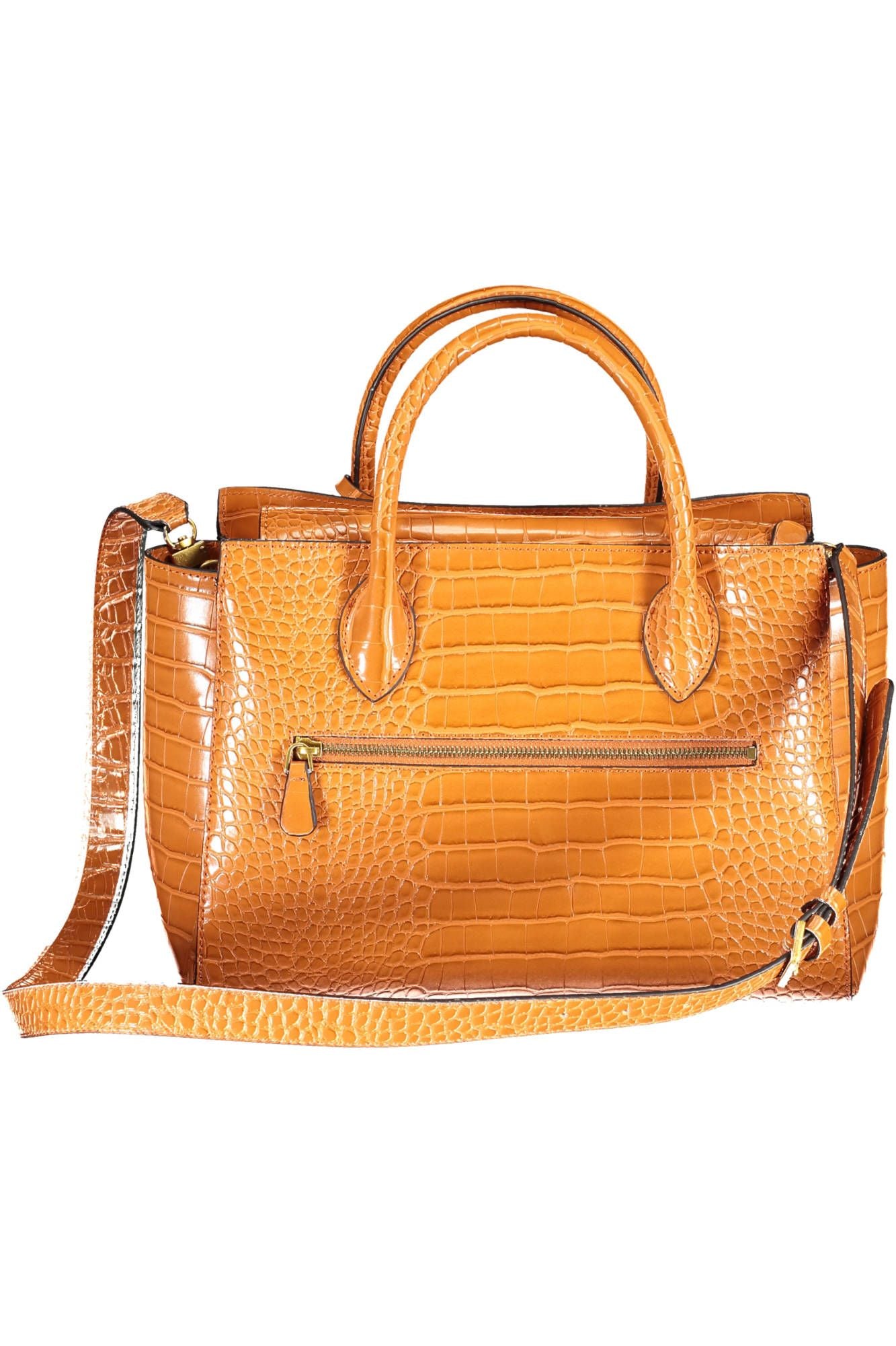 Guess Jeans Chic Orange Shoulder Bag with Contrasting Details