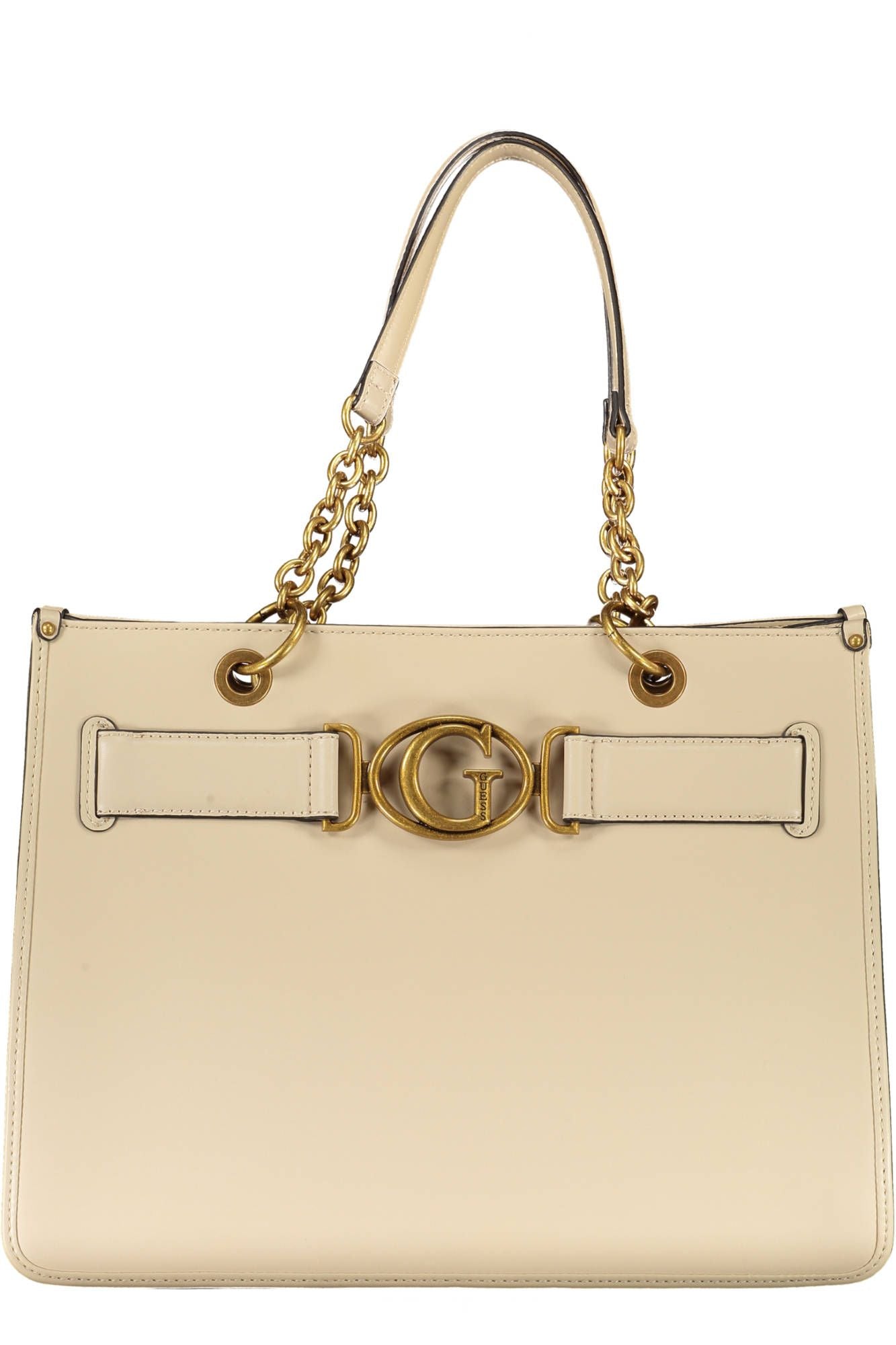 Guess Jeans Beige Elegance Shoulder Bag with Logo Detail