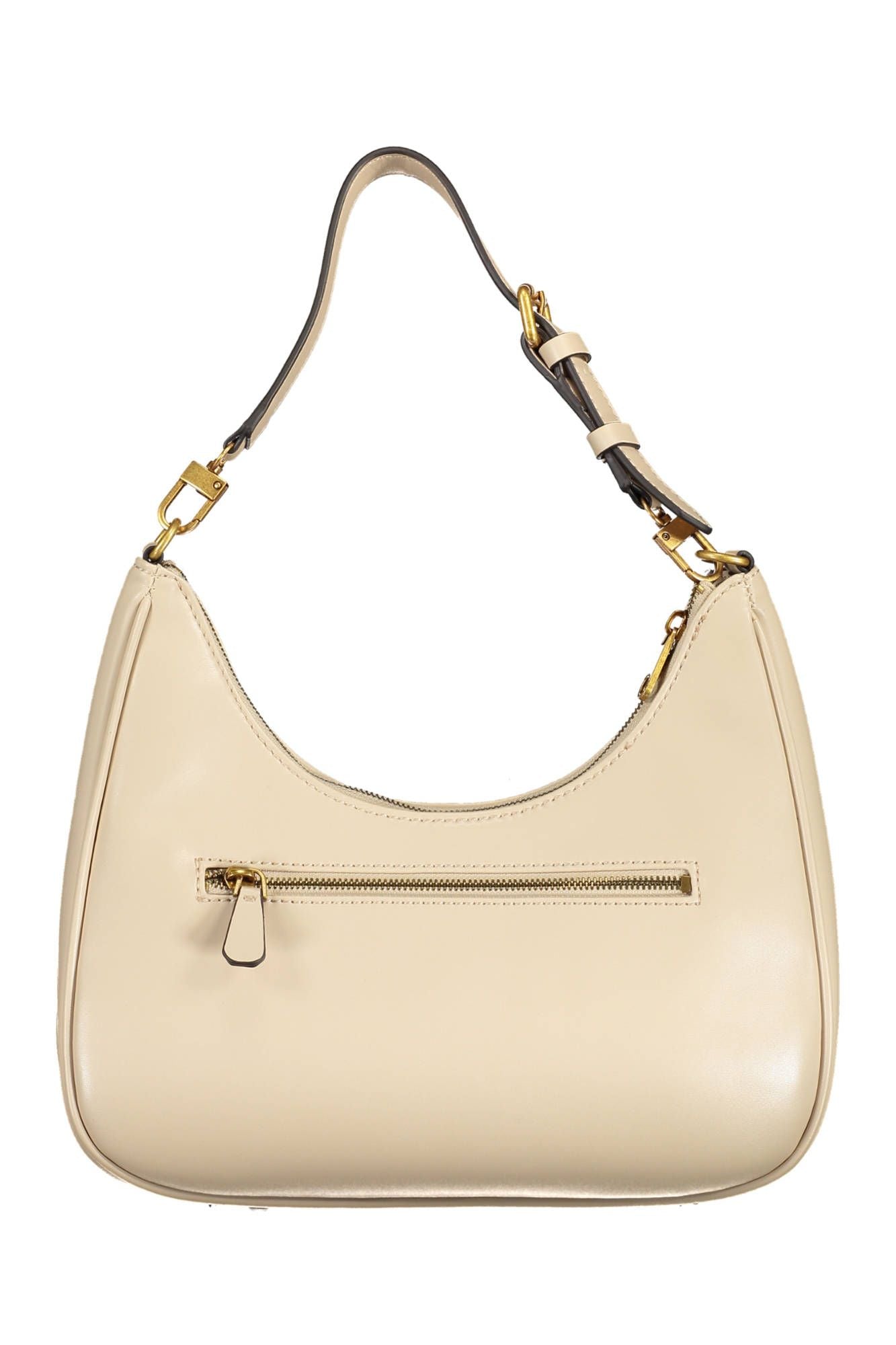 Guess Jeans Chic Beige Shoulder Handbag with Contrasting Details