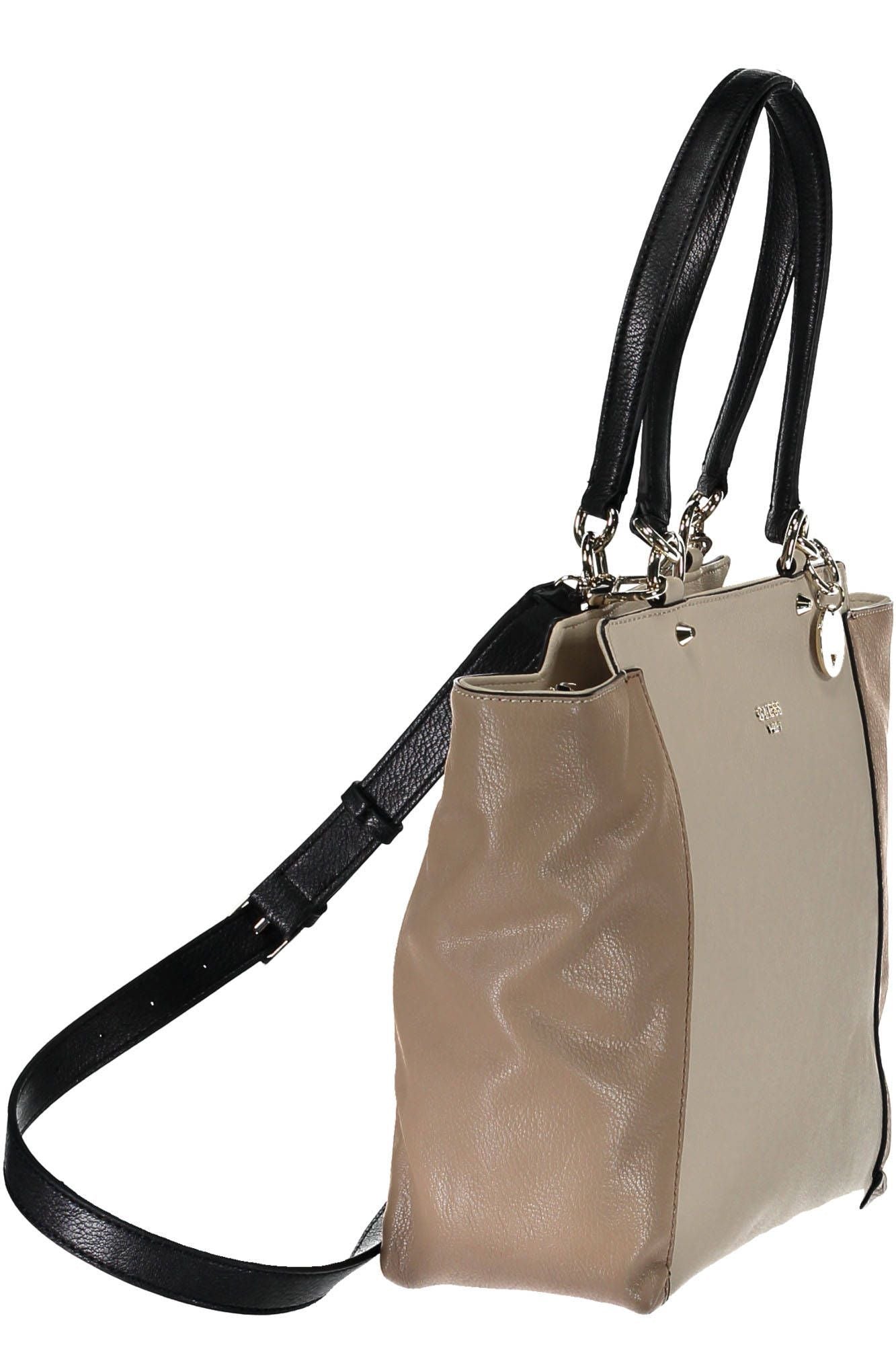 Guess Jeans Chic Beige Carryall Handbag