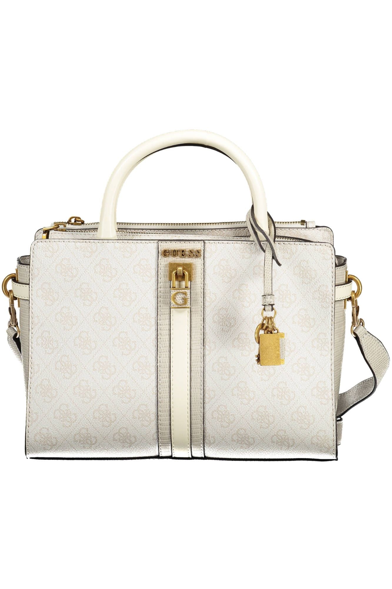 Guess Jeans Elegant White Polyurethane Satchel