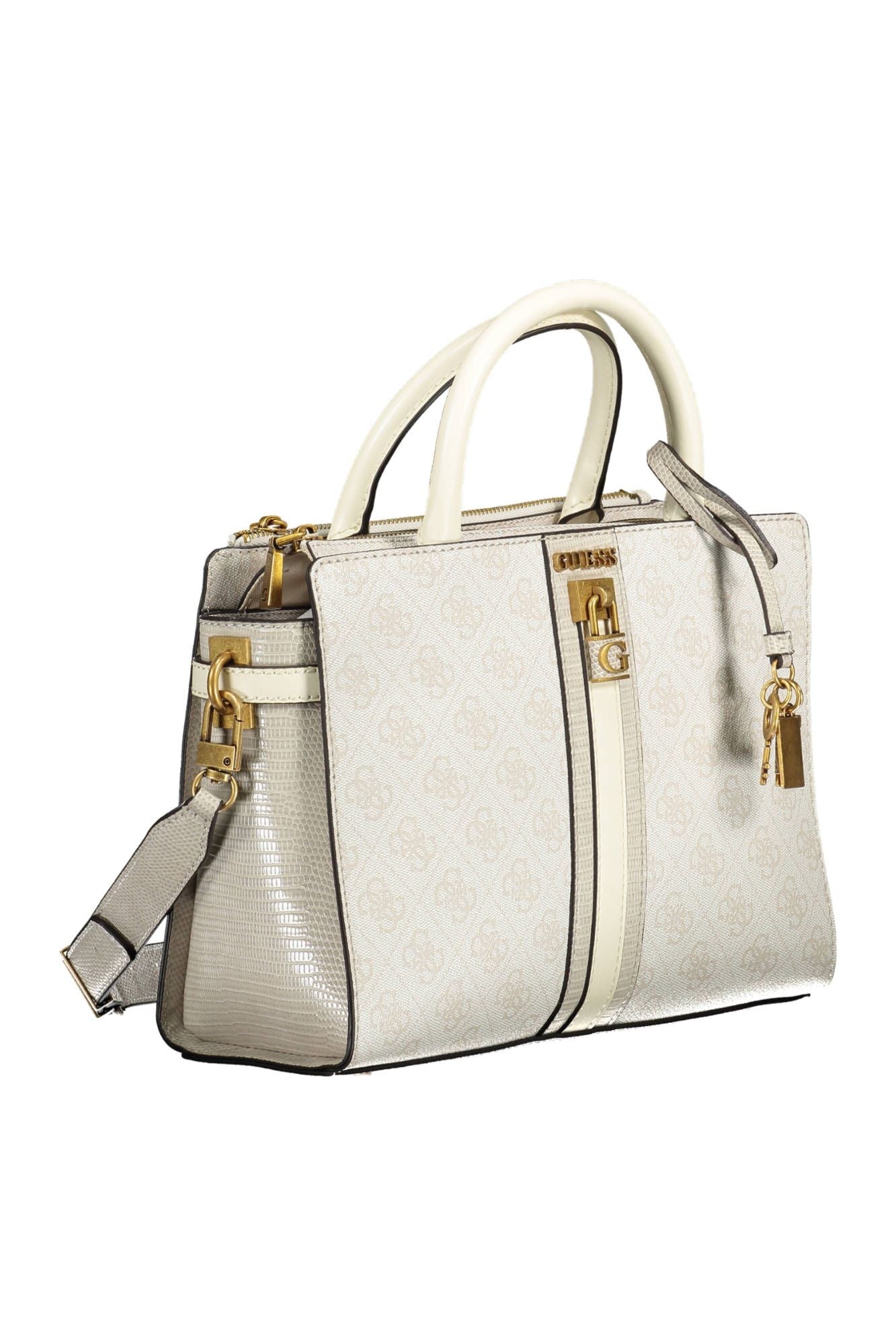 Guess Jeans Elegant White Polyurethane Satchel