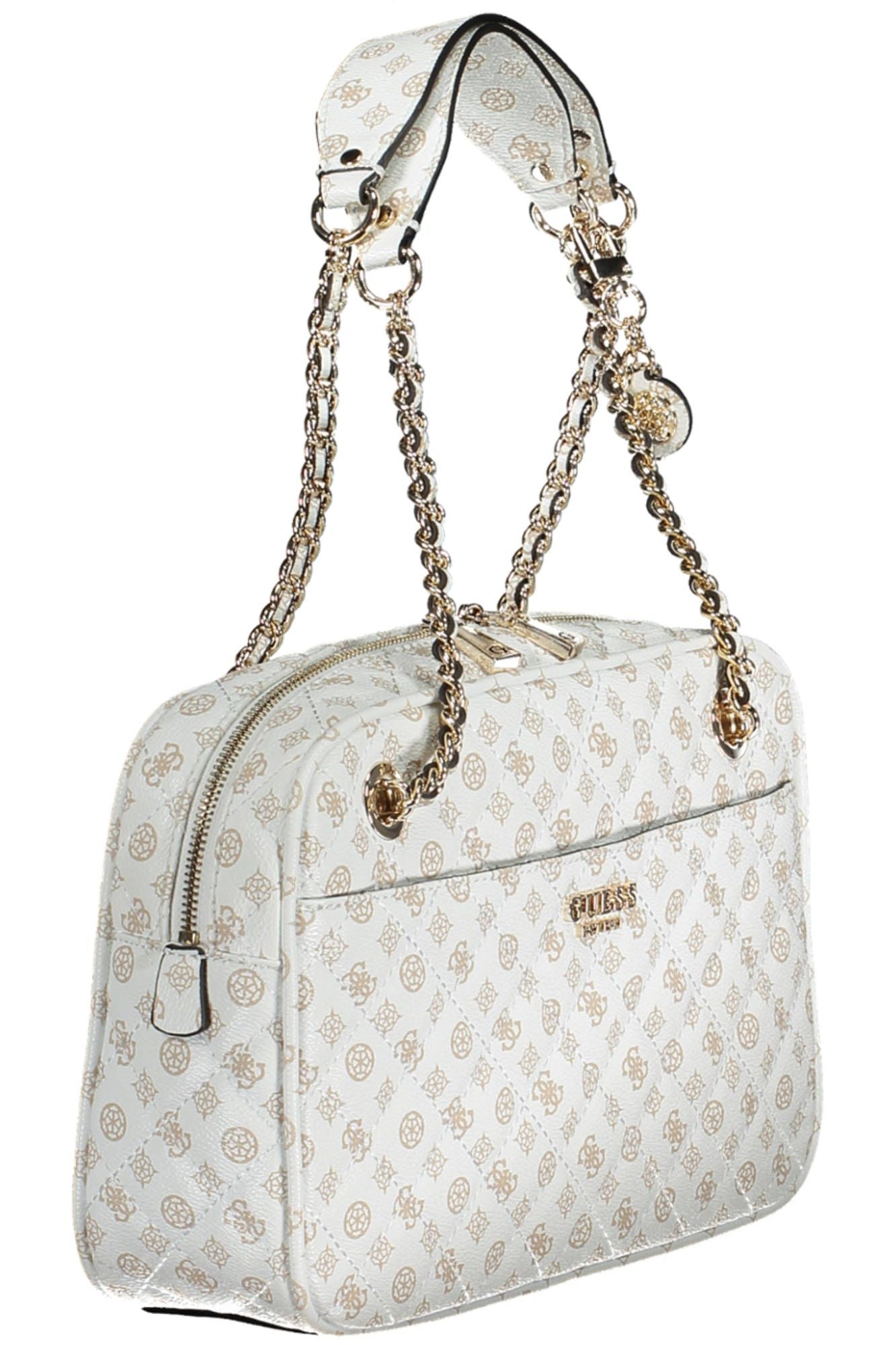 Guess Jeans Chic White Chain Shoulder Handbag