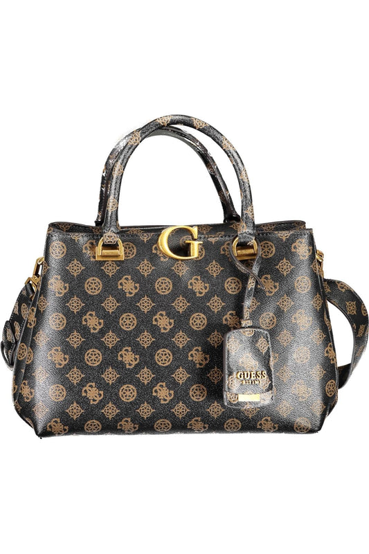 Guess Jeans Chic Brown Polyurethane Handbag for Modern Elegance