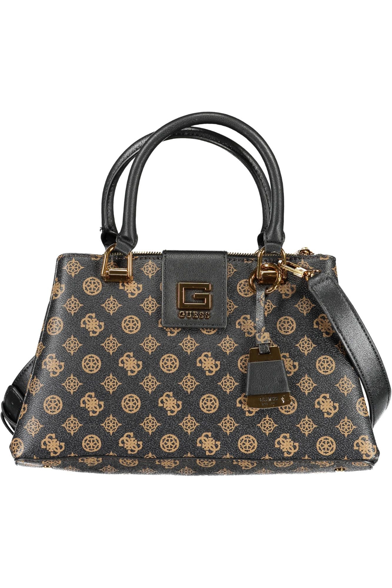 Guess Jeans Elegant Brown Tote with Contrasting Details