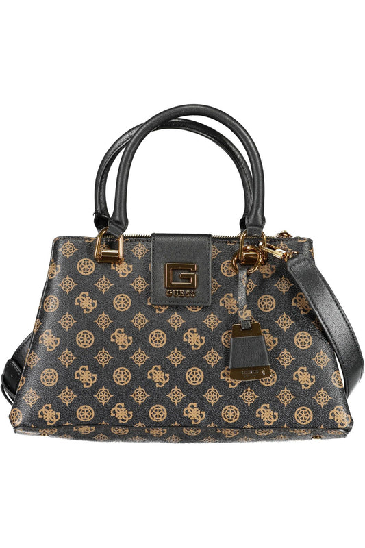 Guess Jeans Elegant Brown Tote with Contrasting Details