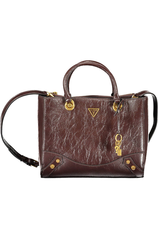 Guess Jeans Elegant Brown Polyurethane Handbag with Logo